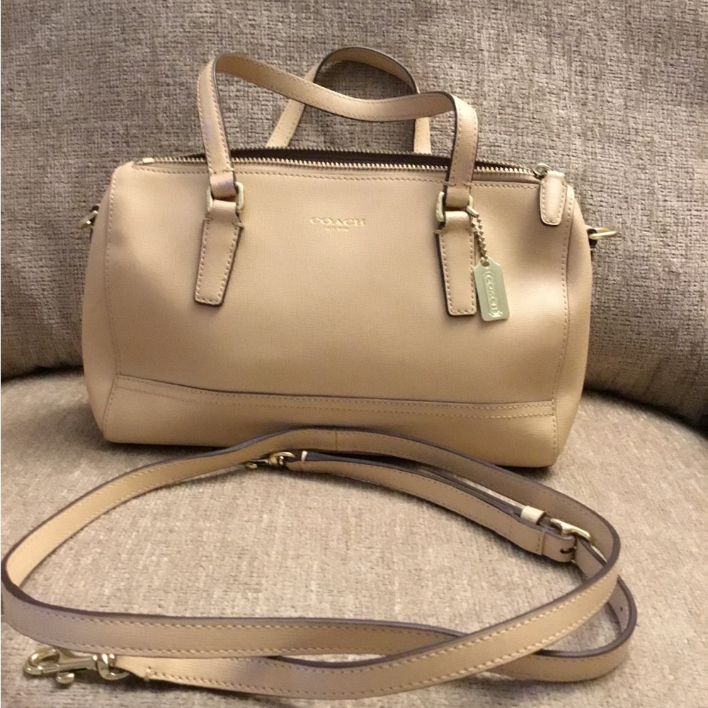 Coach Leather Satchel with Gold Hardware
